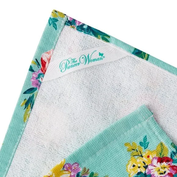 The Pioneer Woman Cook Heart Kitchen Towel Set, Multicolor, 16"W x 28"L, 2 Piece - Picture 3 of 4